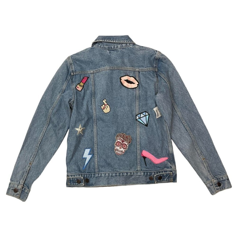 BLOOMINGDALES Logophile Denim Jacket Light Blue Moonlight - Picture 5 of 8